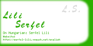 lili serfel business card